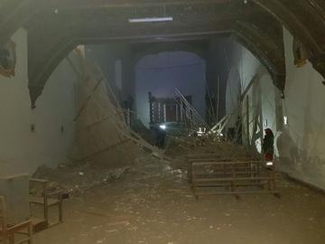 Recién hoy los técnicos entrarán al templo para verificar los daños.