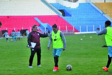 Edgardo Malvestiti junto a Miguel Quiroga.