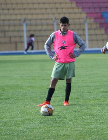 Edson Pérez en una de las prácticas.