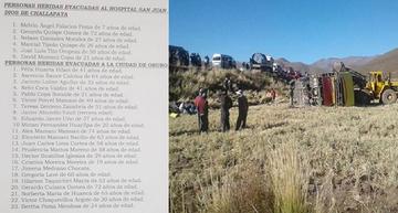 Accidente de tránsito en la ruta Oruro - Potosí deja siete muertos