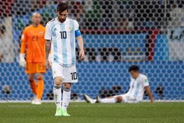 El astro argentino Lionel Messi al final del encuentro.