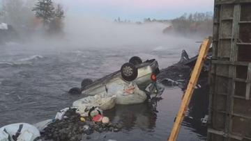 Derrumbe de un puente en el sur de Chile deja un muerto y seis heridos