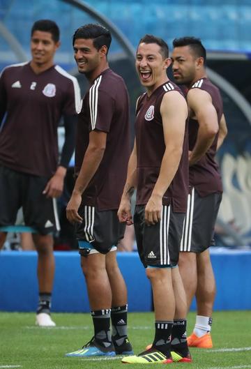 La selección centroamericana en el cierre de su prácticas.