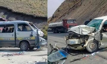 Colisión de 2 autos deja cuatro heridos