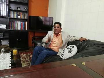 El líder del Movimiento Tercer Sistema, durante su visita a este diario.