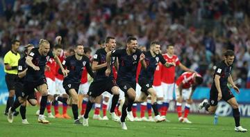 Los jugadores croatas celebran el triunfo.