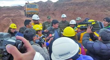 La inspección a las obras se desarrolló ayer en la tarde.