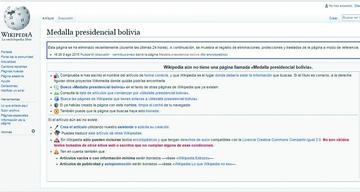 Desaparece de la página de Wikipedia el artículo sobre el símbolo patrio