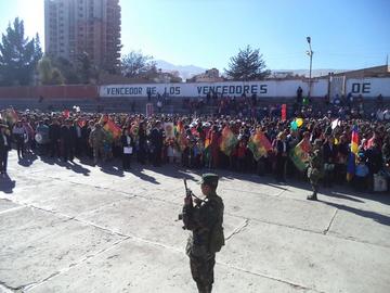 El Campo Marte fue escenario de la concentración y acto central.