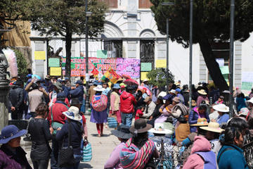 Los comerciantes tomaron la Alcaldía.