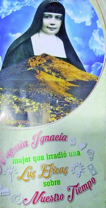 Un triptico sobre la santa que circula en la Villa Imperial.