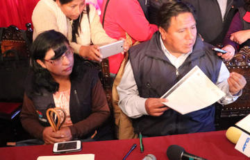Ayer en la conferencia de prensa.