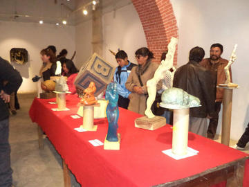 Varias obras de la muestra.