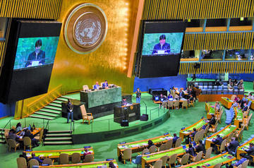 Evo pide en la ONU que naciones acompañen la demanda del mar