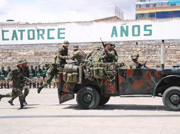 Una demostración de combate.