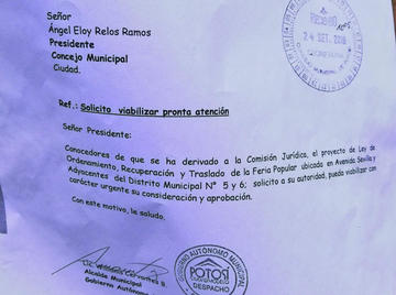 Este el documento exhibido por los feriafranquistas.