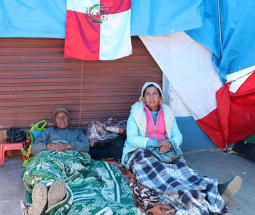 El primer piquete de huelga de hambre.