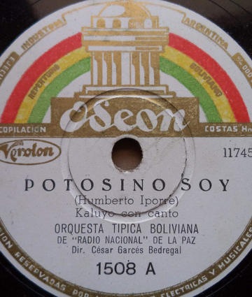 El disco de la primera grabación.