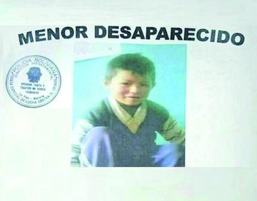 Va a la cárcel un hombre por la desaparición del niño Jhoel Condori