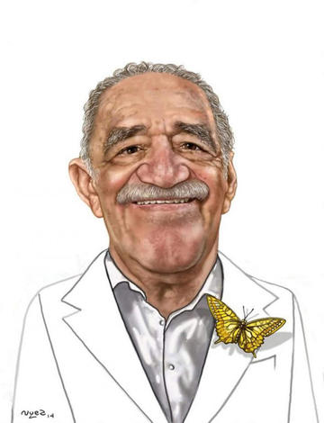 Exponen 40 caricaturas del escritor García Márquez