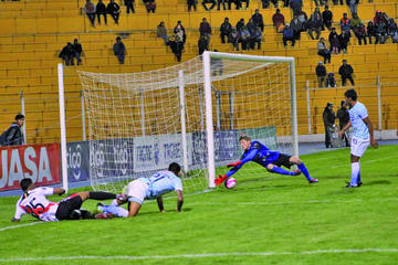 La gráfica muestra la jugada del gol de la victoria.