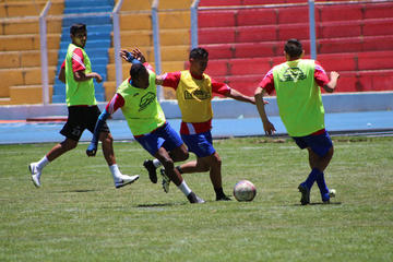 El plantel potosino durante una práctica anterior.