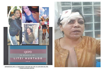 El hecho es condenado en redes sociales. Así quedó su hermana, otra transexual, con graves heridas.