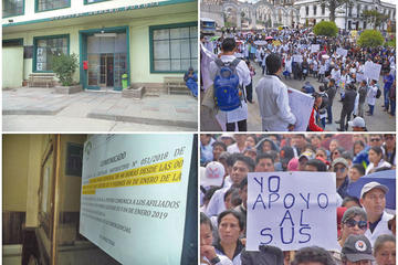El Simra de la CNS notificó sobre el paro. Los médicos del Sedes marcharon ayer.
