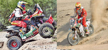 Wálter y Daniel Nosiglia en la primera etapa de la carrera.