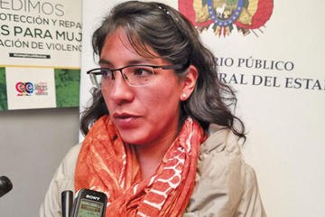 La fiscal departamental, Roxana Choque.