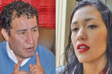 El diputado Víctor Borda y la senadora Adriana Salvatierra.