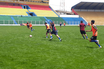 El cuadro potosino durante su entrenamiento en el estadio de la zona de San Clemente.