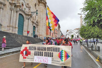 Los indígenas de la Nación Qhara Qhara llegaron a Potosí.