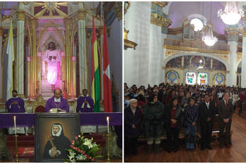 La celebración religiosa fue presidida por monseñor Ricardo Centellas.  La Santa Basílica Catedral estuvo llena