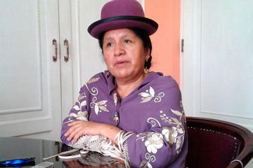 La presidenta del TSE, María Eugenia Choque Quispe.