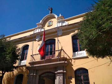 Así lucía ayer la fachada de la primera Casa de Moneda.