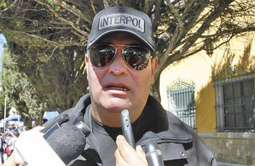 El jefe departamental de la Interpol, coronel Eduardo Vargas.