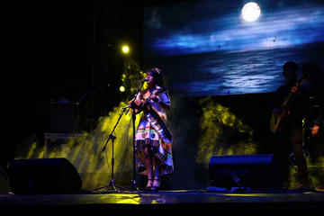 Mayra Mamani durante su presentación.