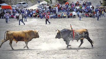 Lanzan Fiesta de Pascua Toro Tinku