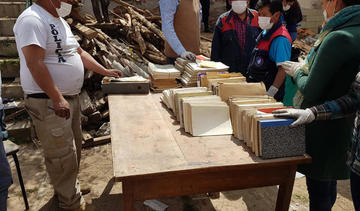 Se resguarda la biblioteca de Alba