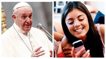 El Papa pide liberarse de la "dependencia" del móvil