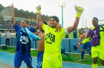 Los venezolanos celebran su clasificación.
