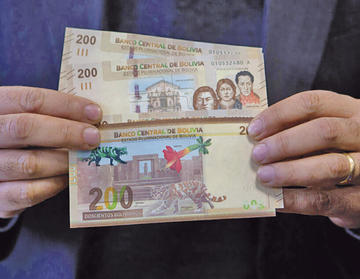 Entra en circulación el nuevo billete de Bs 200