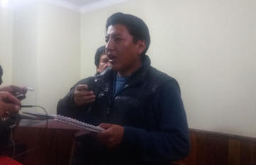 El presidente del Comité Civico Potosinista, Marco Antonio Pumari.