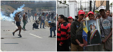 Protestas contra Nicolás Maduro en la capital venezolana.