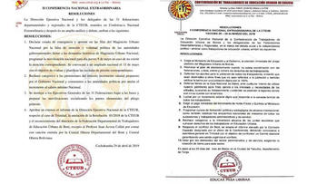 Las determinaciones de las conferencias extraordinarias de este sector desarrolladas en Cochabamba y Yacuiba.