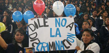 Las estudiantes se pronunciaron muchas veces contra la discriminación.