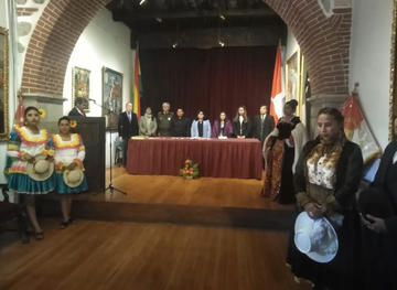 El acto central de homenaje al Día del Periodista Boliviano.