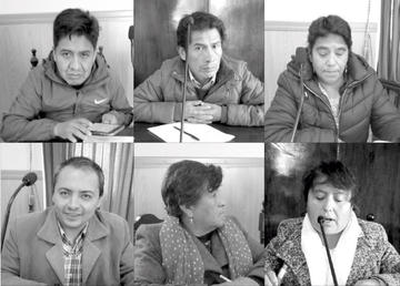 Los concejales que aprobaron el incremento. De izquierda a derecha y de arriba abajo: Luis Alberto López, Carlos Carmona