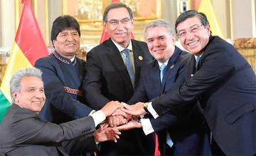 La reunión de los presidentes de la CAN en Lima terminó ayer con la rúbrica de una declaración de 13 puntos.
